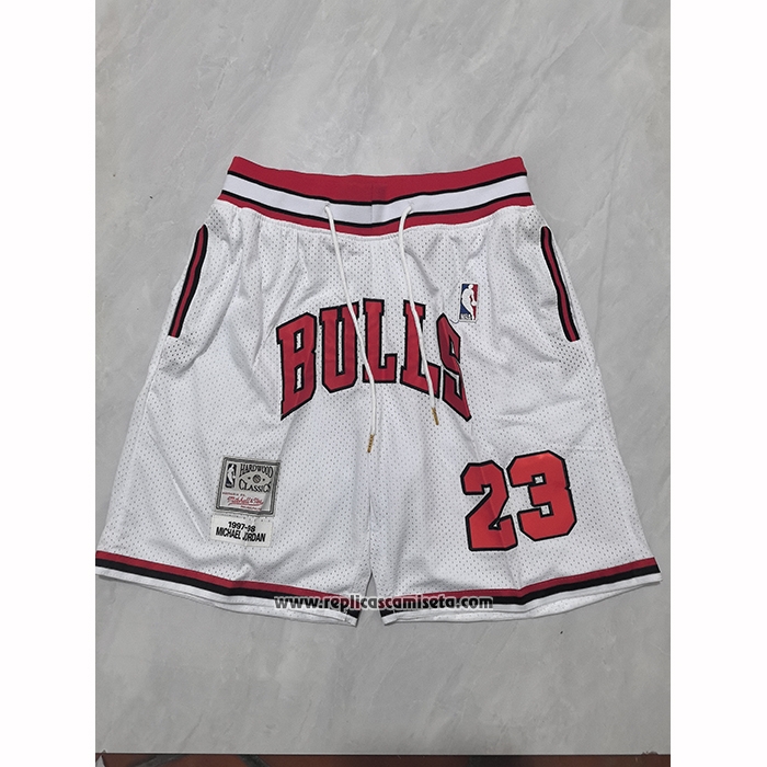 Pantalone Chicago Bulls Mitchell & Ness Just Don 1997-98 Blanco